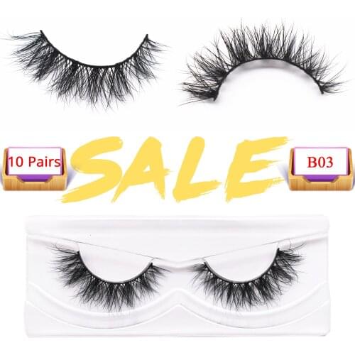 10 Pairs Eyelashes Fluffy Minks Lashes 3D Mink False Eyelashes Wholesale Lashes Cruelty-free Natural Wispy Mink Eyelashes Makeup
