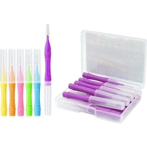 10Pcs/set I Shaped Interdental Brush Denta Floss Interdental Cleaners Orthodontic Dental Teeth Brush Toothpick Oral Care Tool