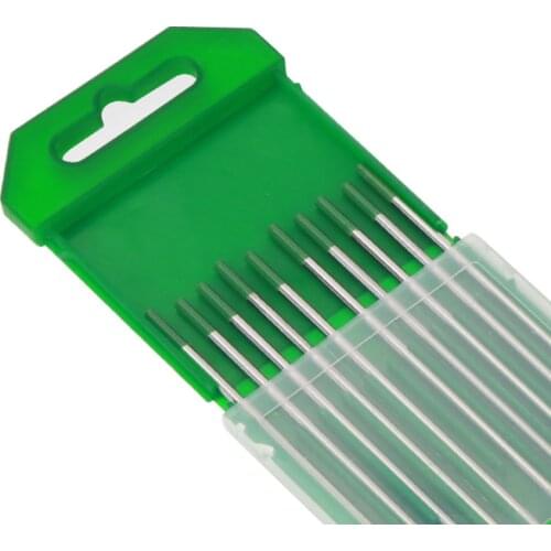 10 x TIG Tungsten Electrode 1.0 1.6 2.4 3.0 3.2 4.0mm Pure Tungsten WP Green Manufacturing Supply