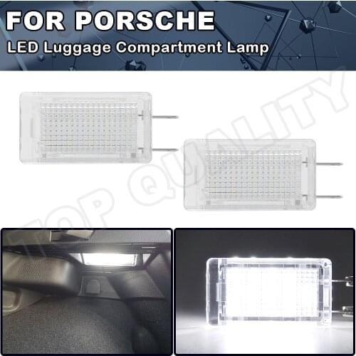 2psc Clear LED Footwell Trunk Luggage Compartment Glove Lamp For Porsche 911 Carrera Boxster Cayman Carrera Turbo 911 997 GT3