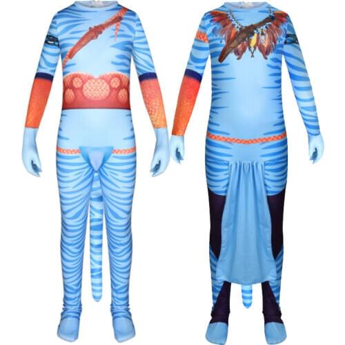 2020 Avatar 2 Cosplay Costume Adult Kids Zentai Bodysuit Hero Jumpsuits Cosplay Halloween Kids Boy girl Party Costume
