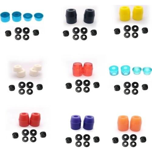 4pcs Skateboard PU Cushion Skateboard Shockproof Wheels Axle Bushings Shock Pad Skateboard Shockproof Accessories