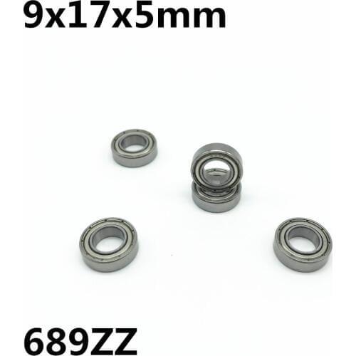 50Pcs 689ZZ 689-2Z 9x17x5 mm Deep groove ball bearing Miniature bearing High quality 689Z