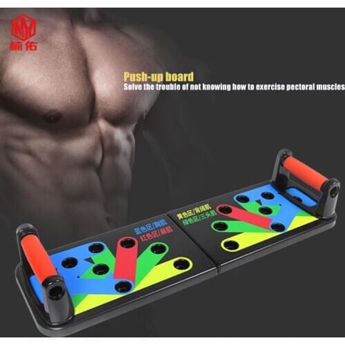 9 in 1 Push Up Board Stands For GYM Body Training with Instruction Print Body Building Fitness Exercise Tools Men Women Push-up