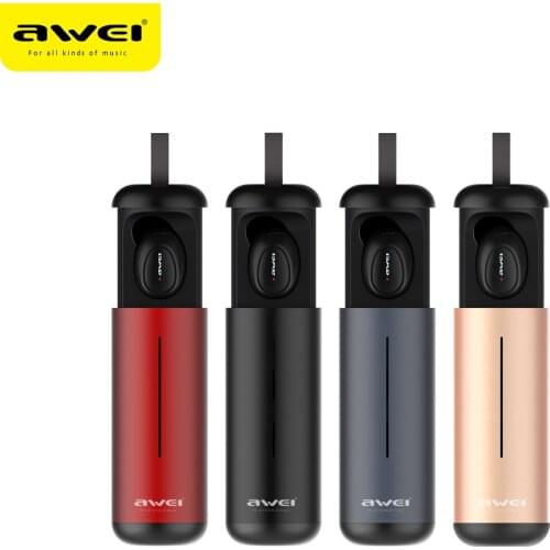 Awei T5 Charging Box TWS Bluetooth Earphones Wireless Headphone 9D Stereo Sports Waterproof Earbuds Headsets With Microphone