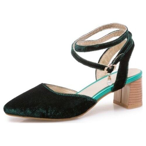 Big Size 11 12 13 14 15 16 17 high heels sandals women shoes woman summer ladies Package the heel Pointed Thick with sandals