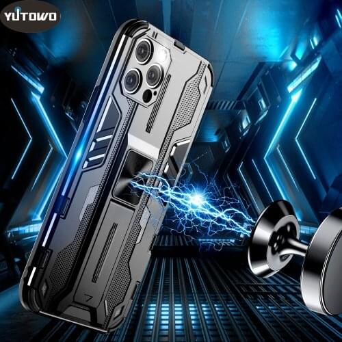 Funda Shockproof Case for iPhone 12 Pro Max 12 Mini Magnetic Stand Back Cover for iPhone 11 Pro max XS XR 8 7 6s Plus Phone case