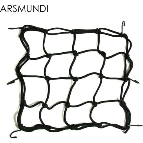 Motorcycle Bike Hold Down 6 Hooks Fuel Tank Luggage Net Mesh Web Bungee Black Helmet Mesh Hot Sale