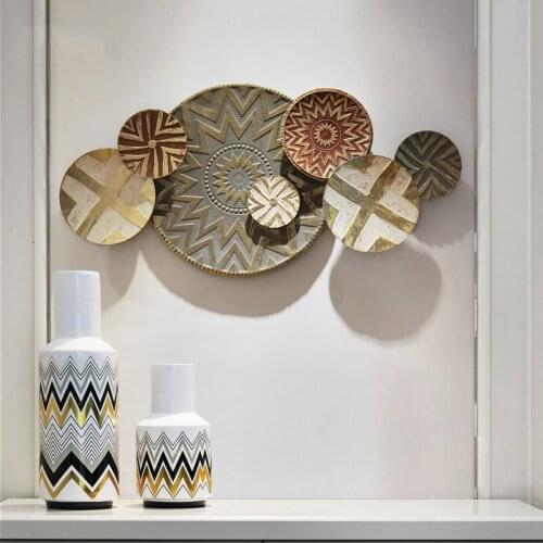 European Style Exotic Living Room Sofa Background Wall Decoration Bedroom Pendant Wall Decoration Wrought Iron Wall Decoration