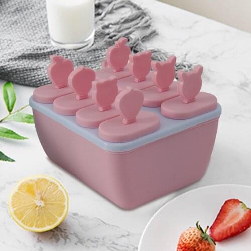 Hot sale 8 Grid Hole Frozen Ice Cream Lolly Juice Maker Pop Mld Popsicle Mould Icebox Diy Mold Dessert Ice Cream Mold