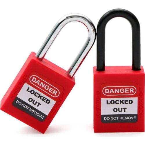 China Brand 38mm Safety Padlock Loto Steel Nylon Shackle ABS Plastic Body Safe Pad Lock
