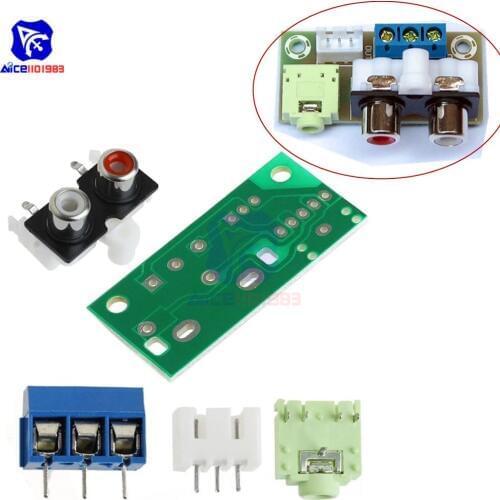 DIY Kit Audio Switch Power Amplifier Board RCA 3.5mm Audio Input Block Amplifier Module Electronic Kits