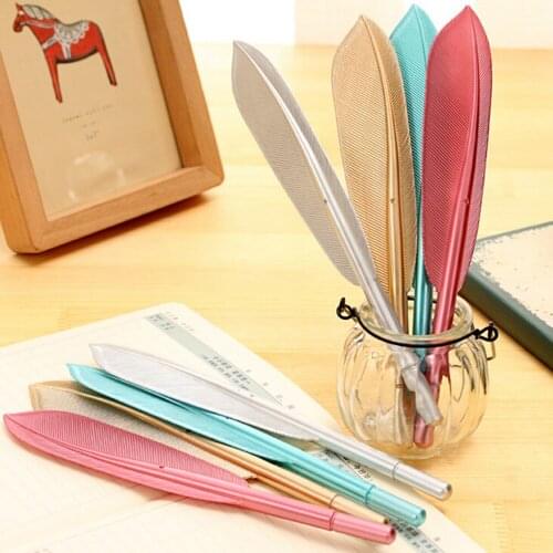 Beautiful Feather Pens Ballpoint Pen Writing For School Supplies Stationery Cheap Items Cute Kawaii Pen Stationery Items