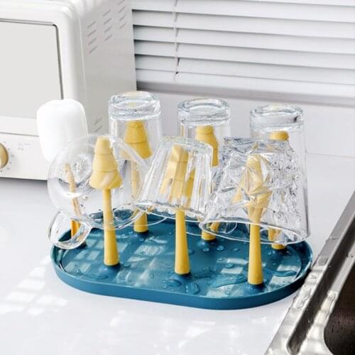 Creative Home Plastic Drain Cup Holder Water Cup Upside Down Storage Rack Kitchen Rack for Home Bar Tool