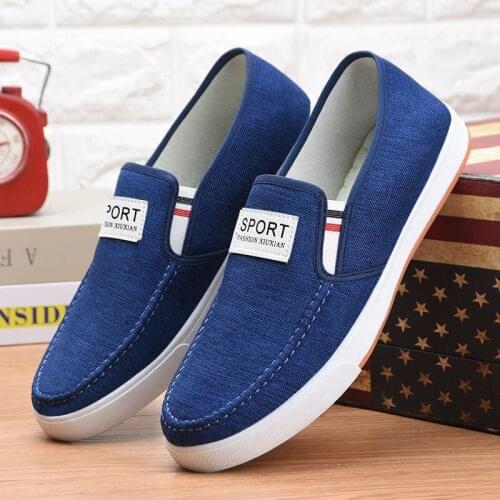 Canvas Shoes Pop Nice Mens Shoes Casual Shoes Soft Sole Breathable One-step Lazy Sneakers Men Fashion Canvas Sneakers Canvas