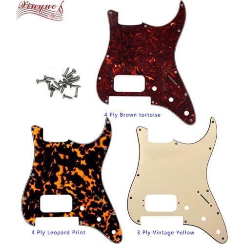 Pleroo Guitar Parts - For US 11 Screw Holes With Floyd RoseTremolo Brige St H strat Guitar pickguard Multiple colors available