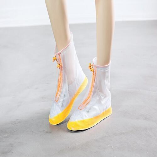 New student Rain Covers thick waterproof slippery rain boots set exquisite wearable shoe cover flat with flat rain boots sale