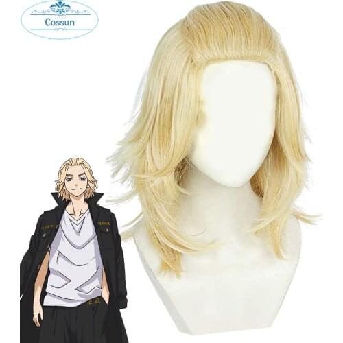 Anime Tokyo Revengers Manjirou Sano Cosplay Wig 50cm Heat Resistant Synthetic Hair Carnival Halloween Carnival Party Props