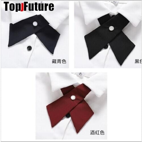 Pleated skirt with collegiate JK uniform solid neckline JK bow tie JK uniform accessory neckline Uniform Accessories Flowers Tie
