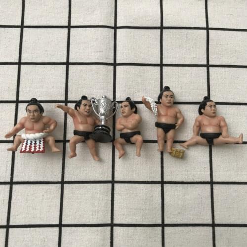 Pvc figure cup toy Sumo wrestler ornament toy model 5pcs/set