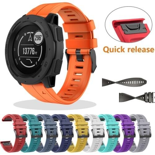 22 26mm sport Silicone Watchband Straps for Garmin Fenix 5S 5 5X Plus 6S 6 6X Pro 3 3HR 945 D2 Quick release Easy fit Wrist Band