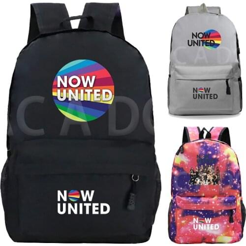 Now United Backpack Women Zipper Bag UN Team Bags Techwear Men Mochila De Escola Do Now United Bookbag Hip Hop Back Pack Fashion