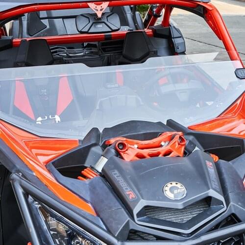 UTV Half Front Windshield Windscreen Half 1/2 49.2" Windscreen free Wiper For Can Am Maverick X3 XRS XDS Turbo R MAX 2017-2021