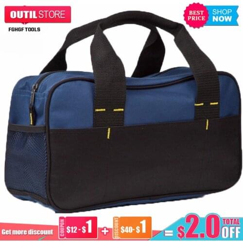 FGHGF Portable Waterproof Wearable Oxford Blue Handbags Mechanic Tool Tools Bag Durable Wear-resistant High Reliability
