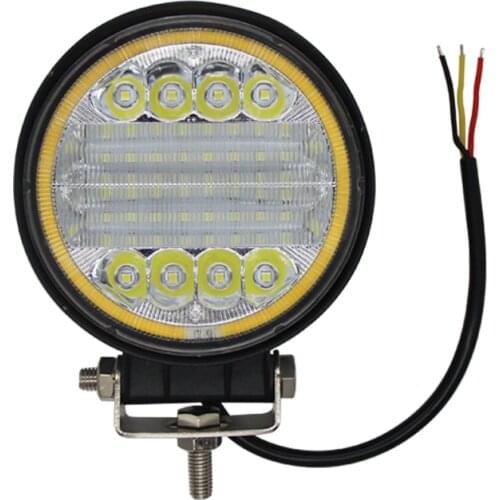 LED Work Lights Bars LED Super Bright Headlamp For SUV ATV UTV Round 72W 5 Colored Headlights Powerful Running Light For Cars