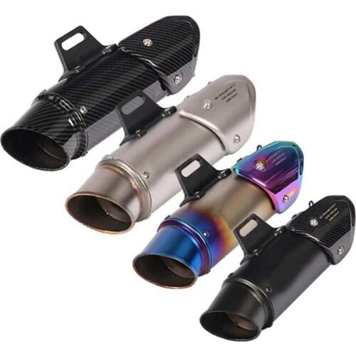 51mm 60mm Universal Motorcycle Laser Logo Exhaust Muffler Pipe Escape MOTO Pitbike for MSX BWS PCX 125 GSR600 S1000RR ER6N R6 R1