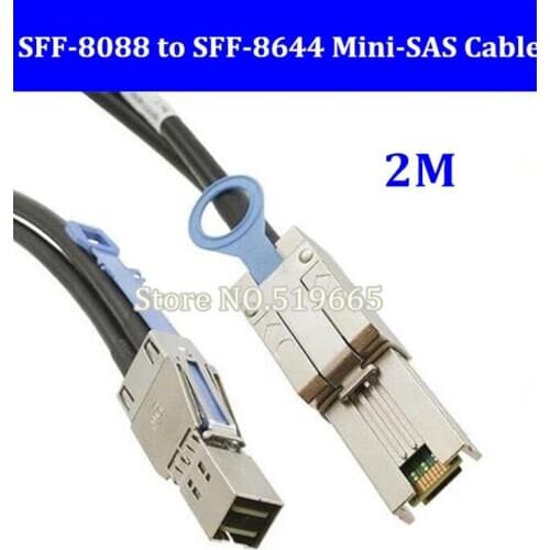 High Quality SFF-8088 sf-8088 to SFF-8644 sff-6844 Mini-SAS HD 4X LANE SERVER 12/GBIT 2M External Cable