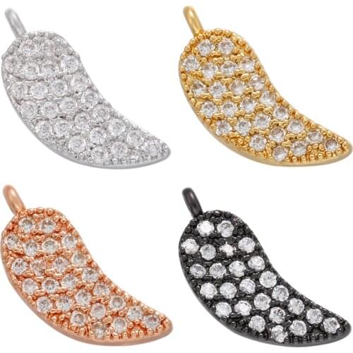 ZHUKOU 2021 NEW 4colors small banana pendant crystal pendant for women DIY earring accessories supplies wholesale VD876