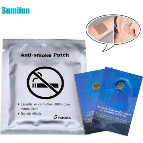 1bag Anti Smoke Patch + 1Set Quit Smoking Magnet Stop Quit Smoking Cessation Health Care No smoking
