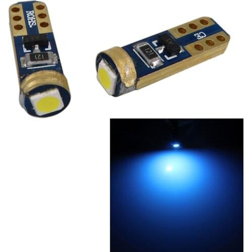 100x Super Bright Ice Blue T5 3030 1SMD Canbus Error Free Instrument Cluster 37 73 74 79 17 57 LED Lights Bulb 12V