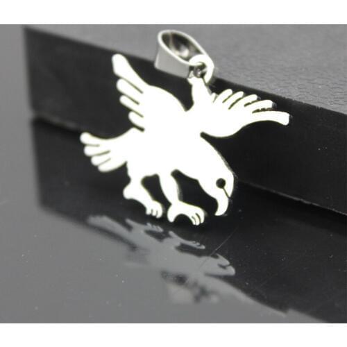 12 Pieces/Lot Stainless Steel Eagle Charm Necklaces Silver Color Wings Statement Chokers Women Men Animal Jewelry Accessories