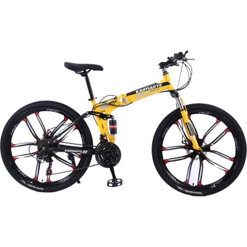 24 inch mountain bicycle bike 21/24/27/30 speed folding MTB adult outdoor sport High carbon steel frame disc brake bicycles