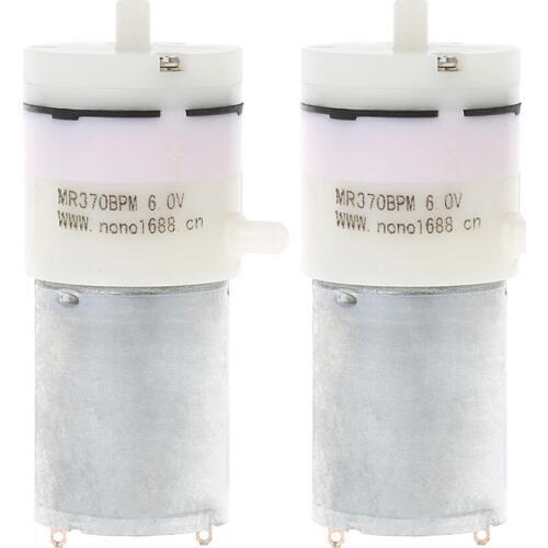 2x DC 3V-6V 5V 370 Motor Micro Mini Air Pump Vacuum For Aquarium Tank Oxygen