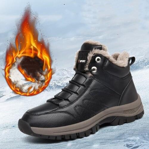 Winter Warm Plush Mens Ankle Snow Boots Desert Combat Sneakers Army Work Shoes Men High Quality Outdoor Casual Flats Trainers