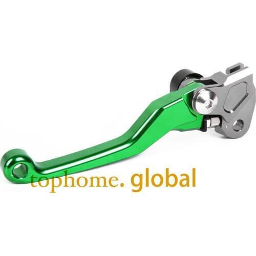 CNC Aluminum Pivot Dirt Bike Clutch levers Green Colour For Kawasaki KX85 2001-2014 2002 2003 2004