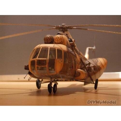 DIYMyModeI 1: 33 Polish Mi-17 transport helicopter DIY Handcraft Paper Model KIT Handmade Toy Puzzles Gift Movie props