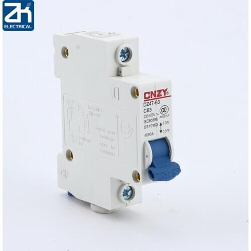 DZ47 1P 2P 3P 4P 6A 230/400V~ 50HZ/60HZ Mini Circuit breaker MCB C45 C type IC65