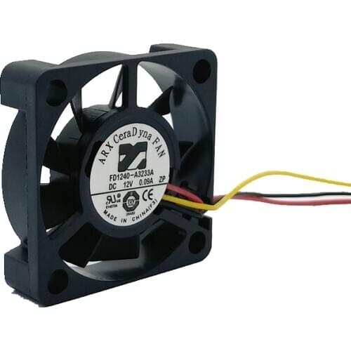 2pcs FD1240-A3233A 40mm fan 40mm 4010 12V Ultra-Quiet 3-Pin axial mini micro cooling fan