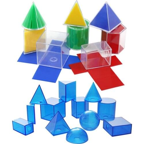 Montessori Geometry Model Math Toys 3D Transparent Detachable Teaching Experiment Geometric Model Educational Toys For Children