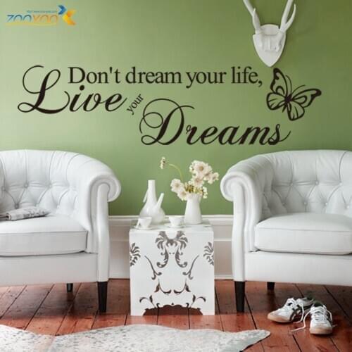 Hot money Live Your Dreams in English proverbs foreign trade wall stickers in the household adornment wall to stick on the wall