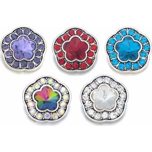 Crystal w221 Hot 3D 18mm 20mm Metal Snap Button For Bracelet Necklace Interchangeable Jewelry Women Accessorie Findings