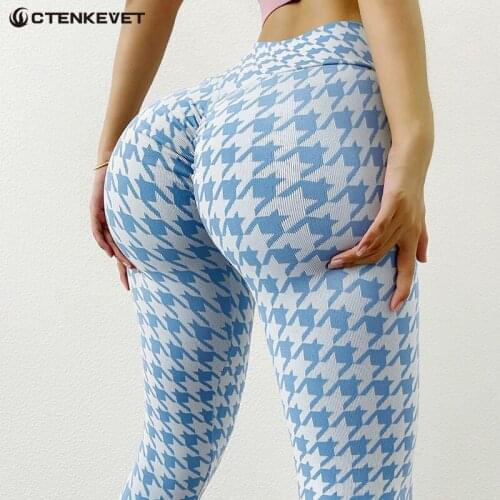 Sexy Chidori Printed High Waist Seamless Leggings Gym Workout Butt Lifting Pants Womens Running Push-Ups Sports Tights 5 Colors