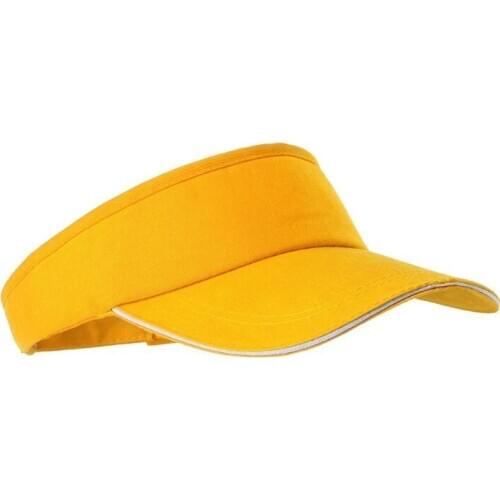 6 Colors Unisex Summer Cotton Empty Open Top Baseball Cap Solid Color UV Protection Wide Brim Running Sports Sun Visor Hat Magic