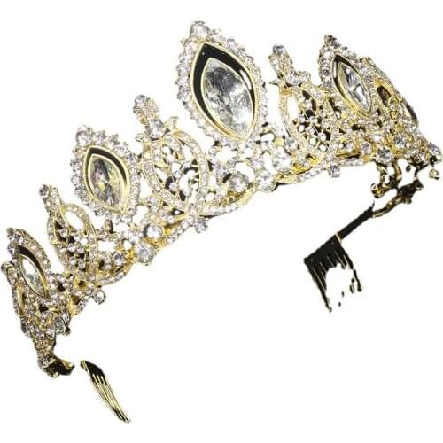 Hot Crown Ornament Bridal Wedding Accessories Simple Alloy Diamond-Studded Bridal Dress Jewelry