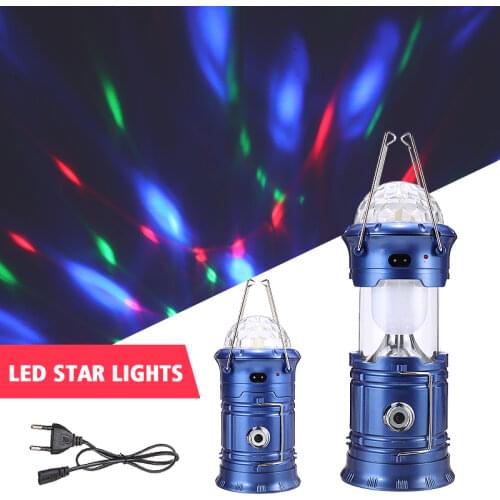 Mayitr Projector Effect Lamp Light Music 5V USB Charging Crystal Stage Light Colorful LED Rotating Party Lamp Portable Lantern