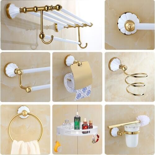 Bathroom Accessories Set 304 Stainless Steel Towel Rack Corner Shelf Tissue Holder Towel Bar Toilet Brush Holder Bath Hardware